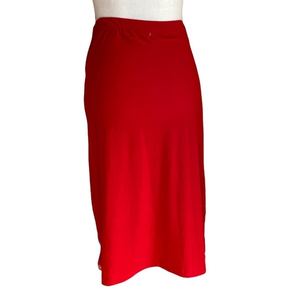 Red embellished sequins red pencil skirt size M - Picture 4 of 10